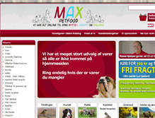Tablet Screenshot of maxpetfood.dk